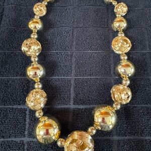 Elegant Gold Beaded Necklace